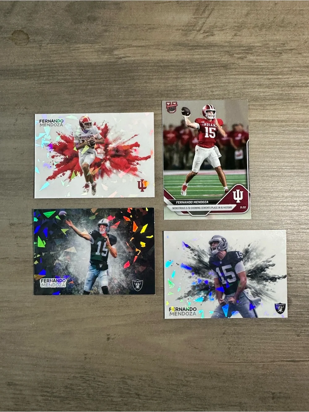 Fernando Mendoza Rookie Lot of (4) Novelty Football Cards. Indiana Hoosiers. - Picture 1 of 6
